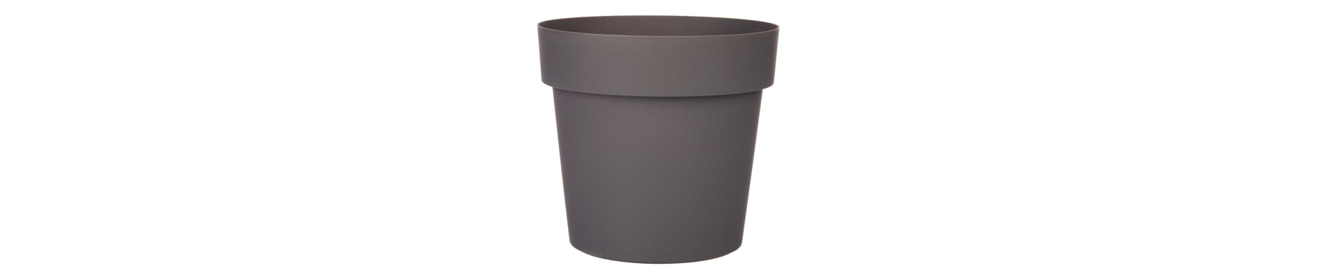 MACETA PLASTICO GRIS 20CM DIAM