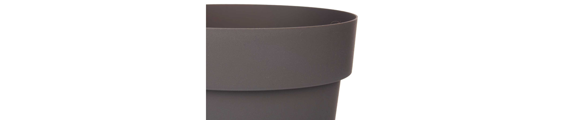 MACETA PLASTICO GRIS 20CM DIAM