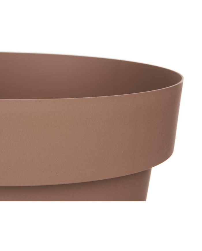 MACETA PLASTICO MARRON CON RESERVA AGUA 35CM