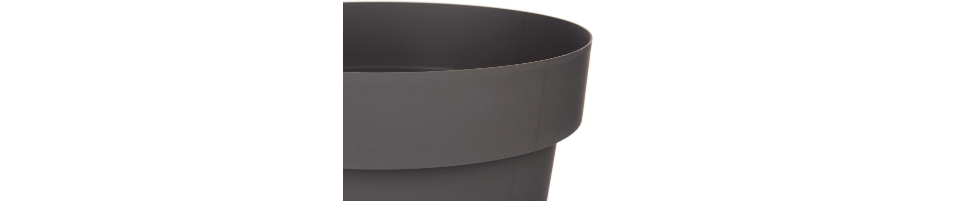 MACETA PLASTICO GRIS CON RESERVA AGUA 35CM