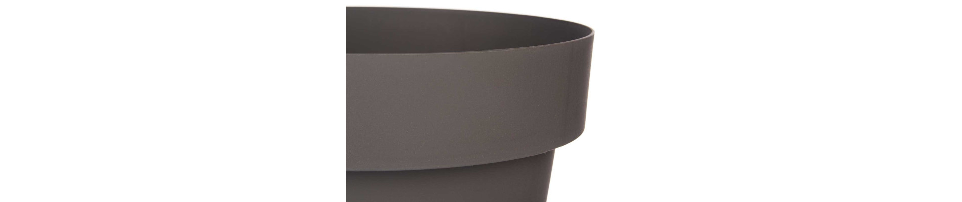 MACETA PLASTICO GRIS CON RESERVA AGUA 40CM