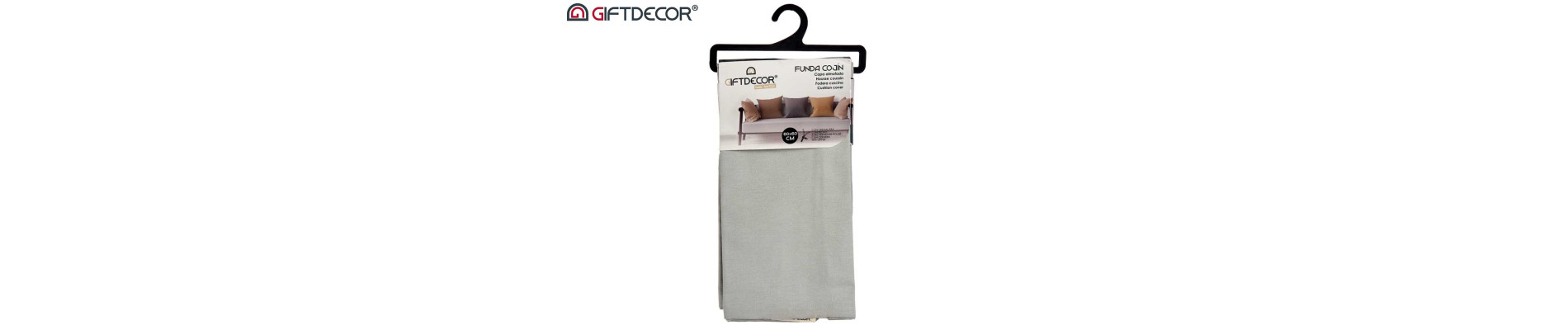 FUNDA COJIN CREMALLERA 60X60 GRIS CLARO