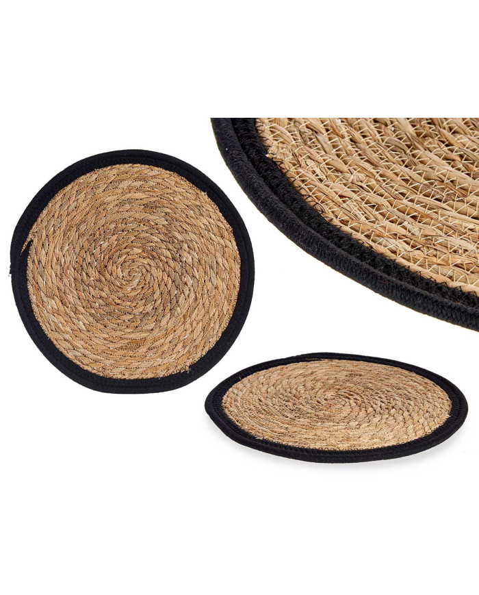TAPETE NATURAL BORDE NEGRO 35CM