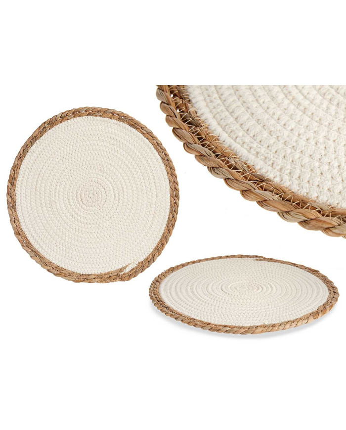 TAPETE BLANCO BORDE NATURAL 35CM