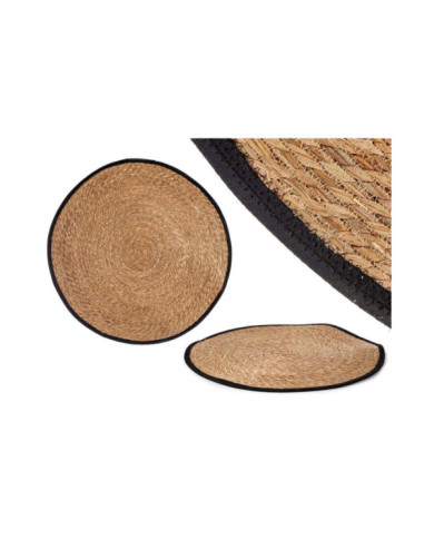 ALFOMBRA NATURAL BORDE NEGRO 100CM