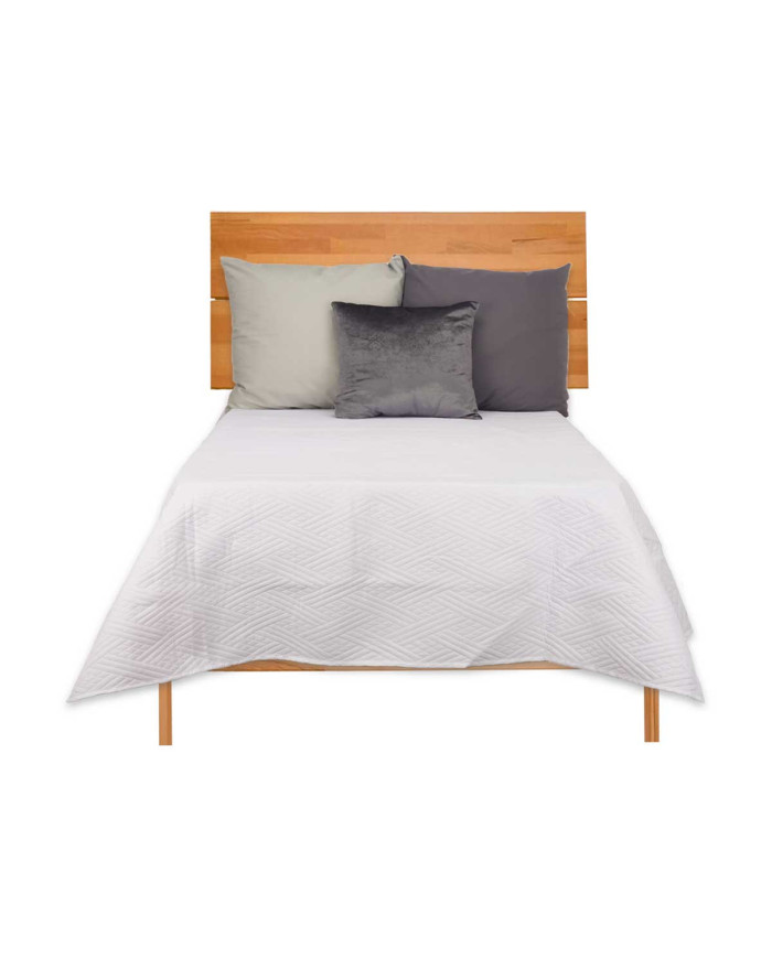 COLCHA CAMA REVERSIBLE 180X260 BLANCO