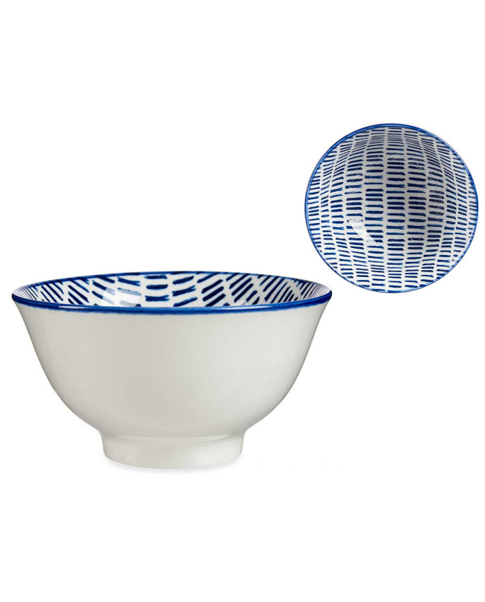 BOWL 16CM DIBUJO LINEAS AZUL