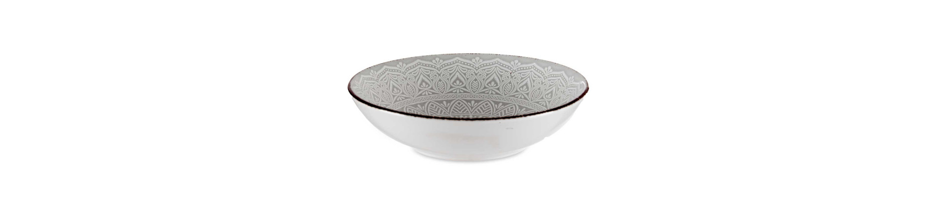 PLATO RELIEVE HONDO GRIS 20CM