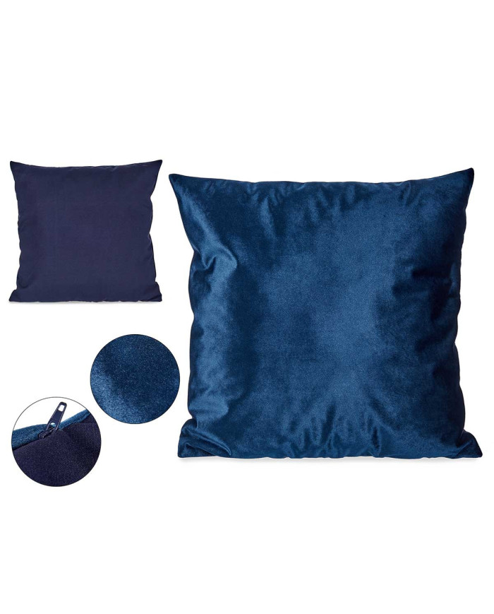 COJIN TERCIOPELO AZUL 45X45CM