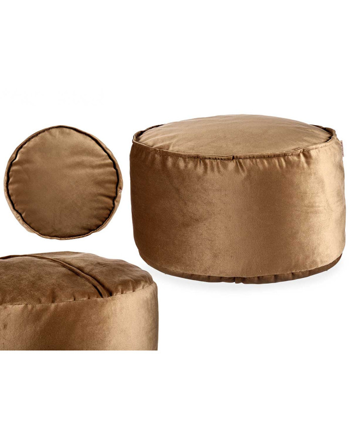 PUFF REDONDO TERCIOPELO 60X35CM MARRON