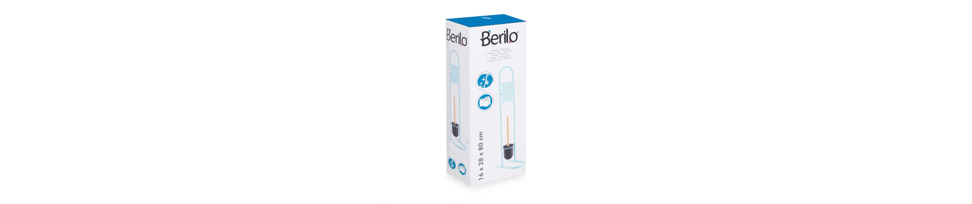 PORTARROLLO ESCOBILLA METAL BAMBU MENTA