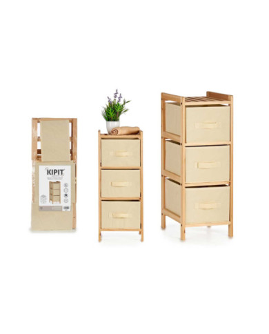 MUEBLE 3 CAJONES COLOR CREMA