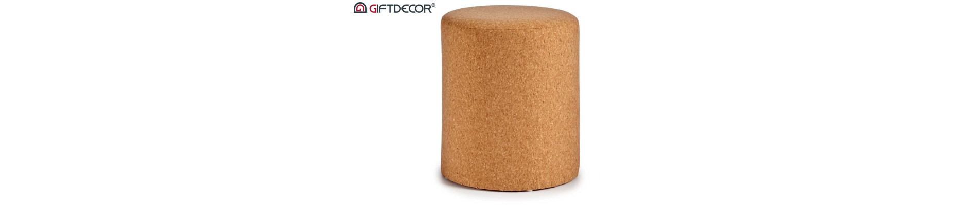PUFF RIGIDO CORCHO NATURAL