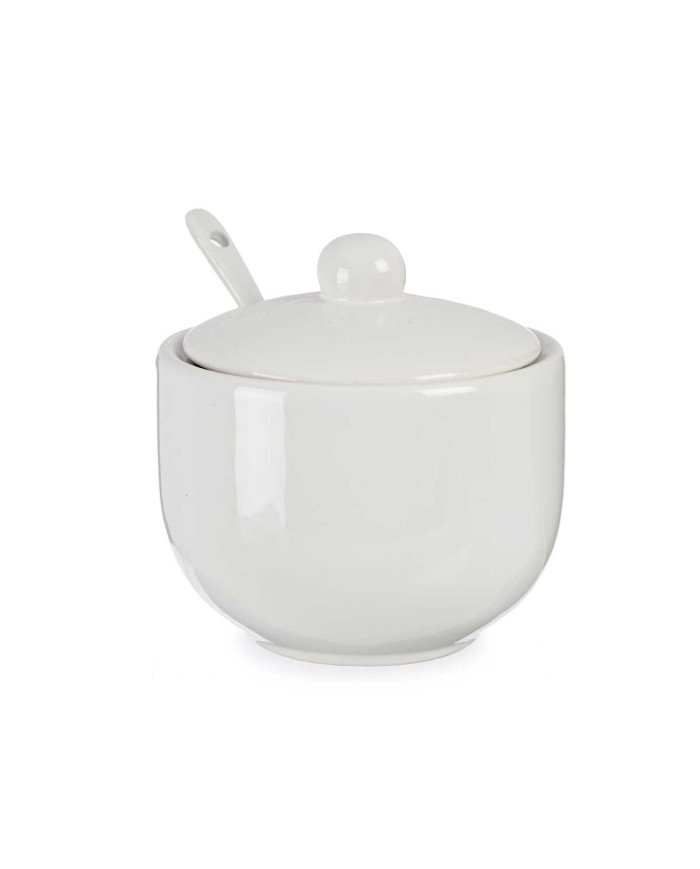AZUCARERO BLANCO CON CUCHARA