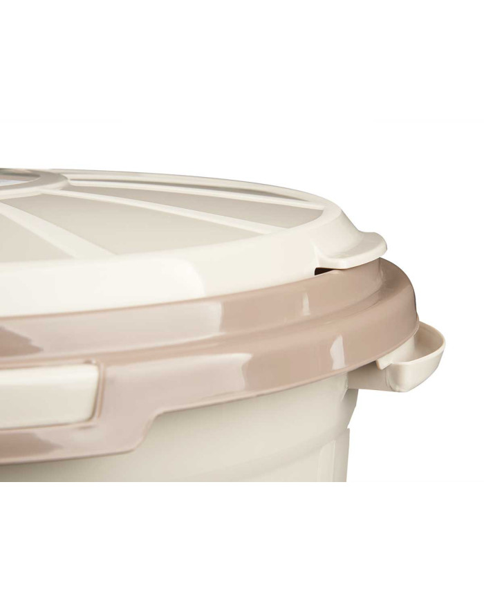 CUBO BASURA PLASTICO CON TAPA COLOR BEIGE 50L