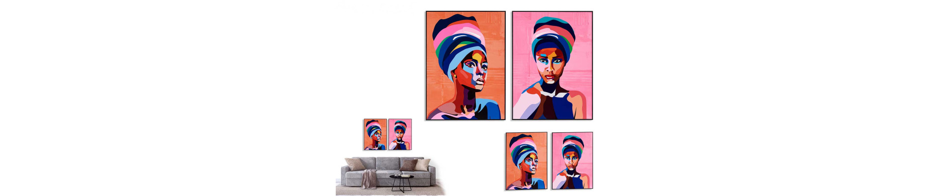CUADRO MUJER AFRICANA 60X80CM SURT 2