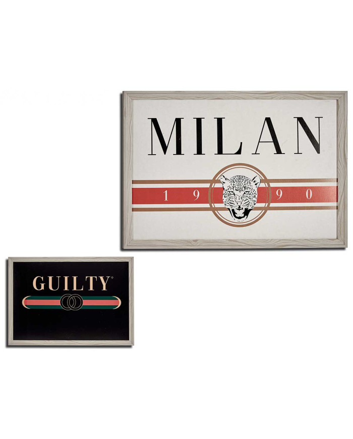 CUADRO GUILTY MILAN SURT MARCO CREMA 46X66CM
