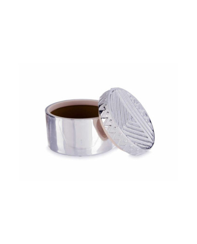 JOYERO REDONDO CERAMICA PLATEADO
