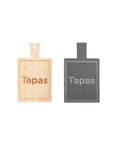 TABLA CUADRADA BAMBU Y PIZARRA DEC TAPAS