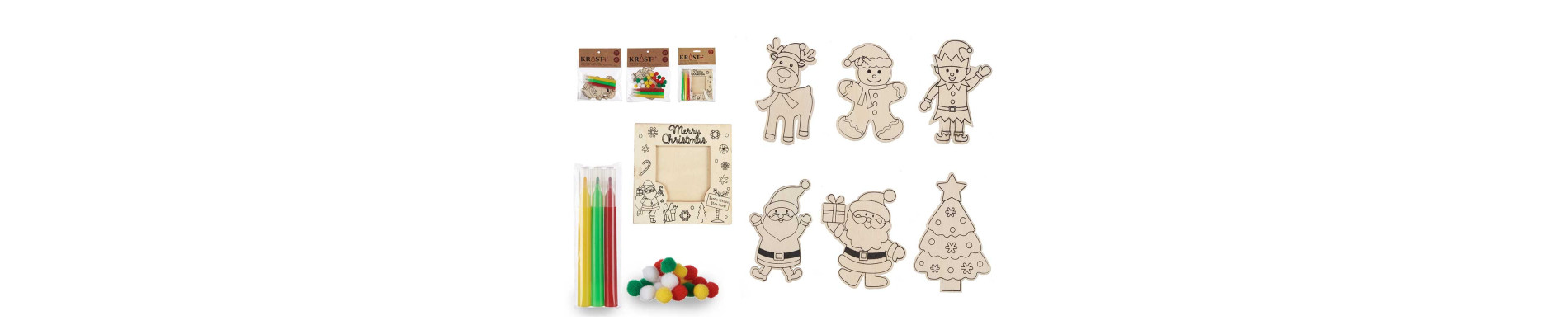 FIGURAS NAVIDEÑAS MADERA PARA COLOREAR SURT 3