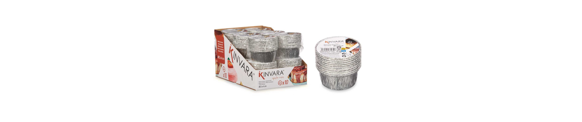 SET 10 MOLDES FLAN ALUMINIUN REDONDO