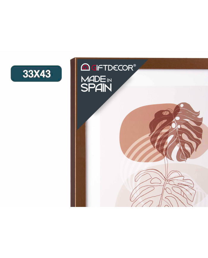 CUADRO HOJA MOLDURA COBRE SURT 2