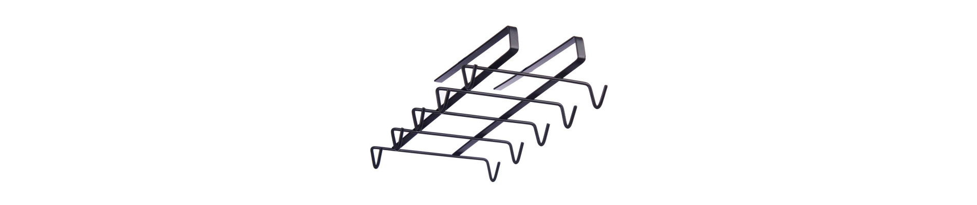 SOPORTE NEGRO METAL TAZAS