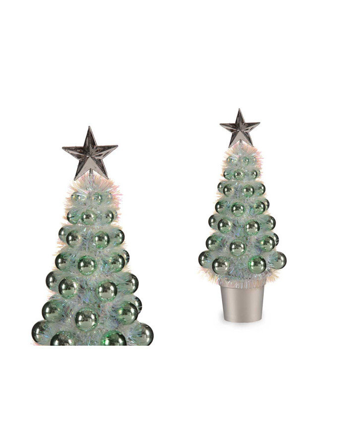 ARBOL NAVIDAD IRIDISCENTE BOLAS PEQUEÑO MENTA