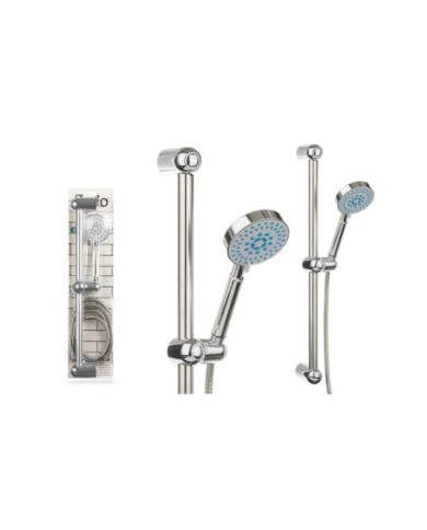 SOPORTE DUCHA GRANDE MANGUERA 2 M BASE GRIS
