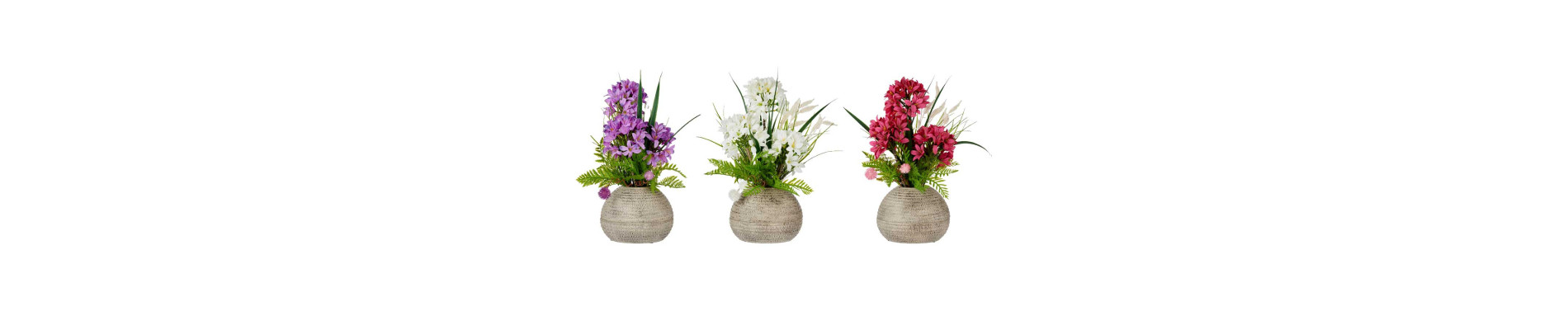 MACETA BOLA GIGANTE CON FLORES SURT 3 COLORES