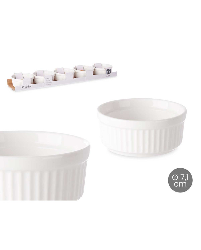 SET 5 BOWL REDONDO PORCELANA 7,1 CM