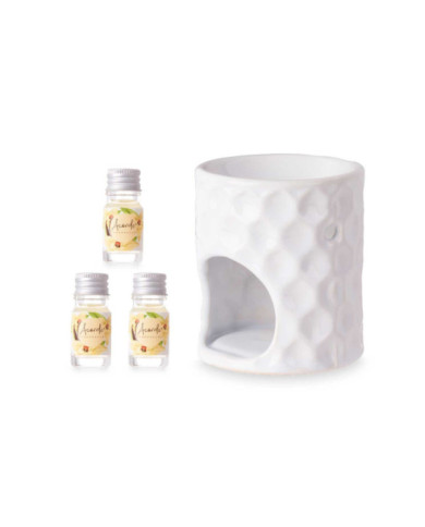 SET QUEMADOR  ACEITE ESENCIAL VAINILLA 3X5ML