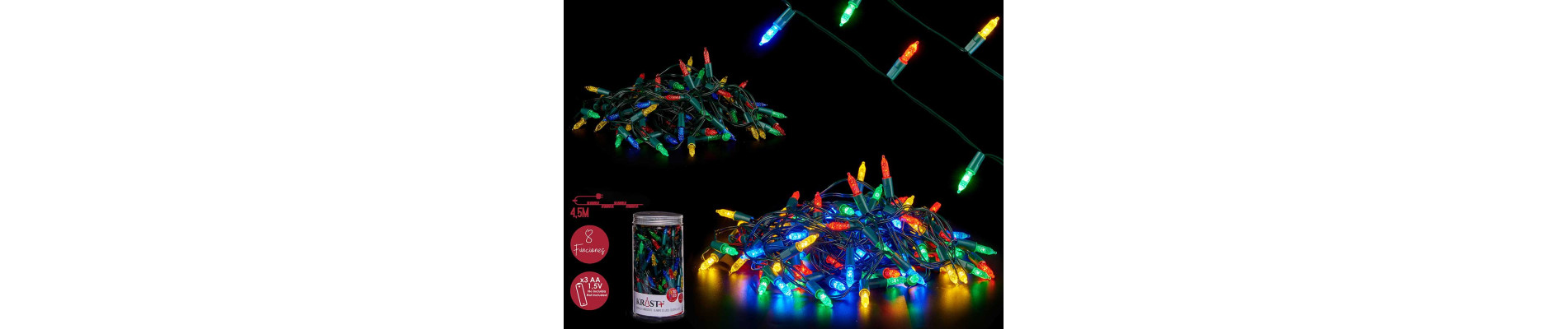 TIRA LED 4,5M 50LEDS LUZ CALIDA AMARILLA EXT 8 FUN