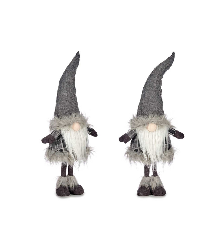 DUENDE GRIS CON GORRO DE LANA 58CM