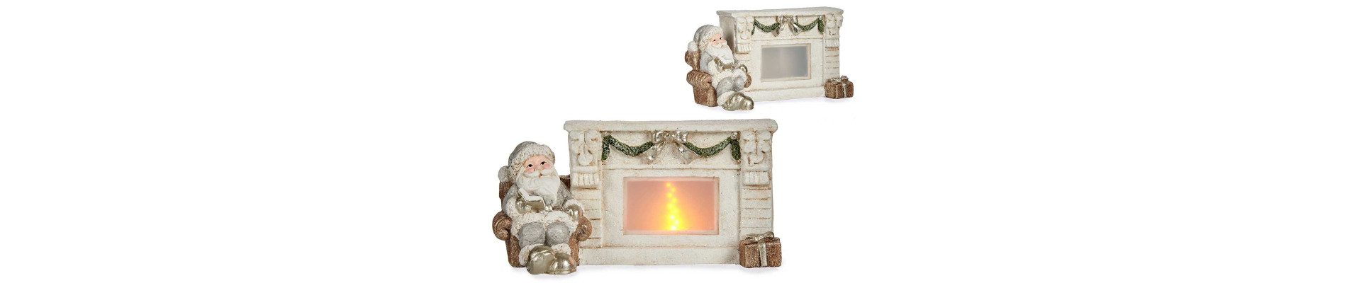 FAROL CERAMICA LUZ CON PAPA NOEL