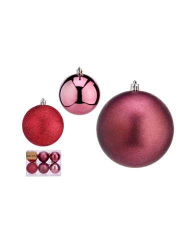 BOLA NAVIDAD 20CM ROSA OSCURO