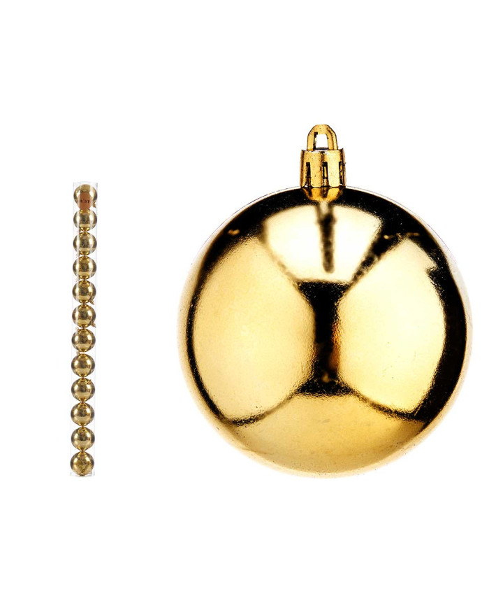 SET 12 BOLAS NAVIDAD 7CM CHAMPAGNE