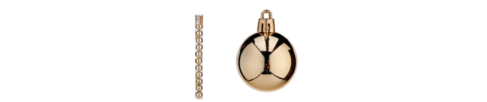 SET 12 BOLAS NAVIDAD 4CM CHAMPAGNE