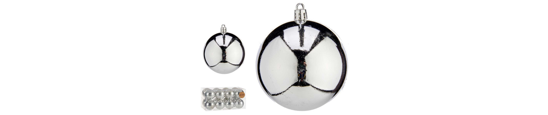 SET 16 BOLAS NAVIDAD 8CM AZULES