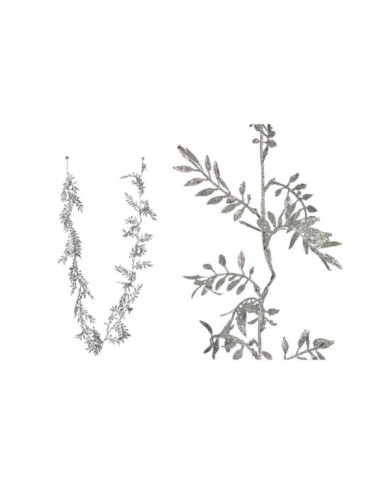 RAMA NAVIDEÑA HOJAS ALARGADAS PLATEADA 160 CM
