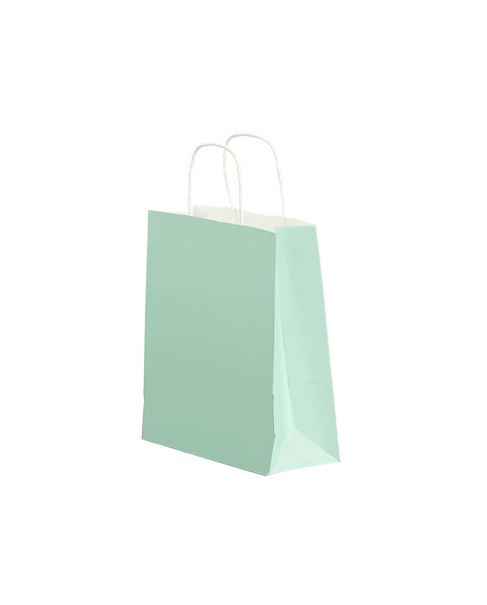 BOLSA PAPEL VERDE MENTA PEQ 24X31CM