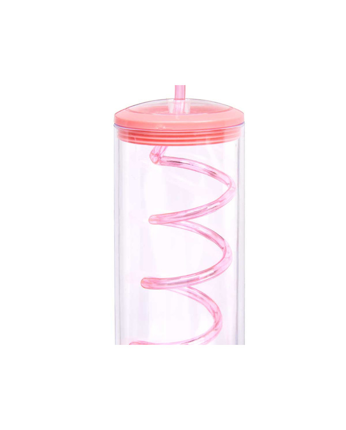 VASO PAJITA ESPIRAL SURT 4 COL 330ML