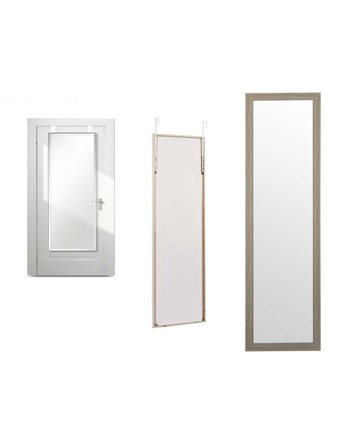 ESPEJO PUERTA 30X120 MADERA GRIS