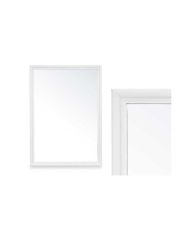 ESPEJO PARED MARCO MADERA 50 X 70 CM BLANCO