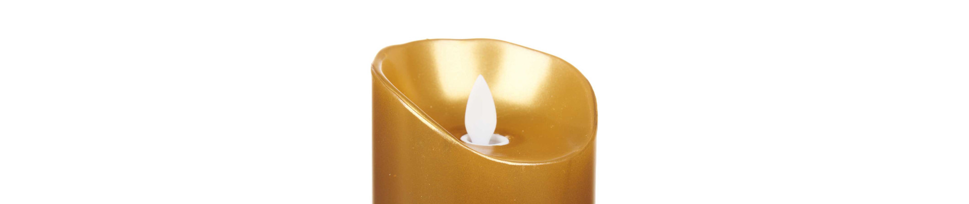 VELA LLAMA LED ORO 20CM