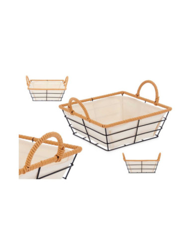CESTA ASAS METAL CUADRADA