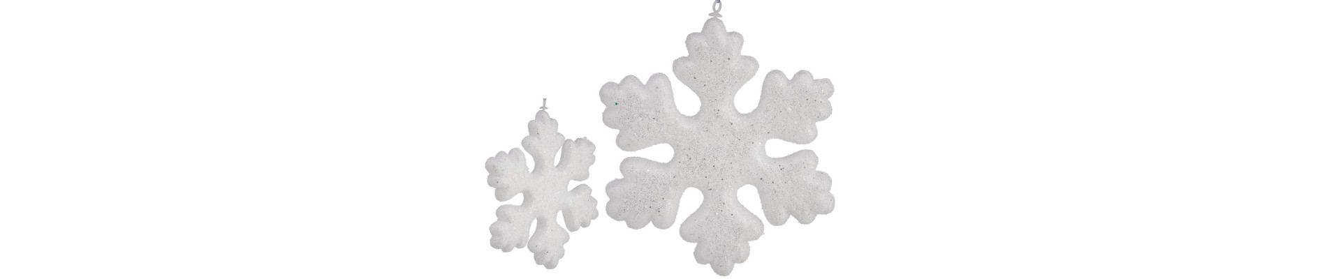 SET 6 COPOS DE NIEVE DECORATIVOS NAVIDAD 8CM