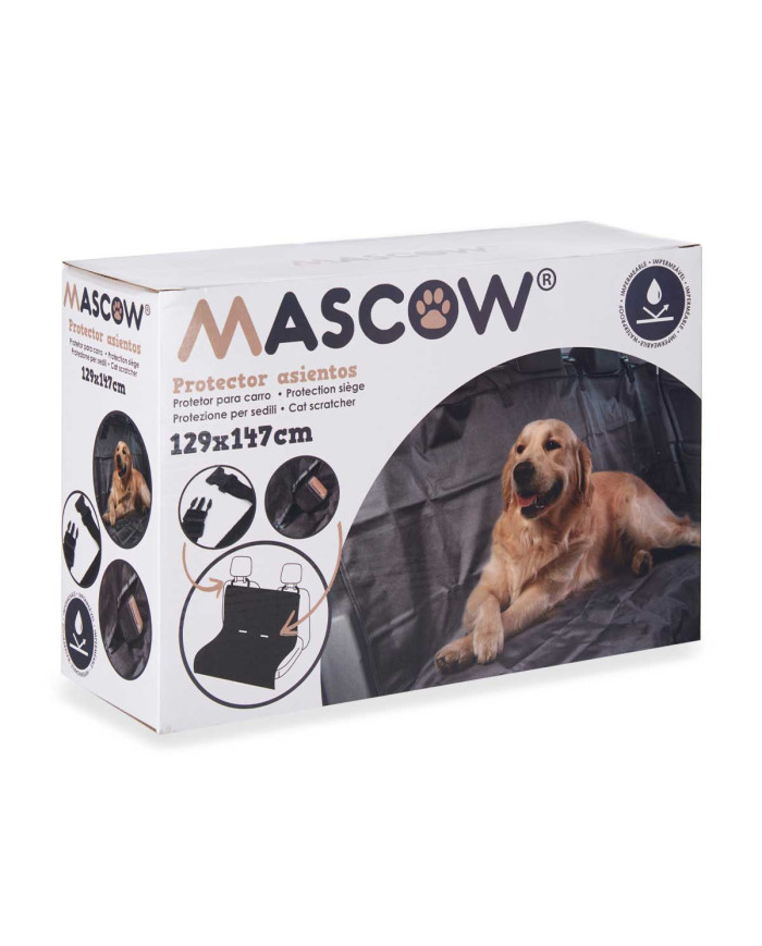 CUBRE ASIENTOS TELA PARA MASCOTAS NEGRO