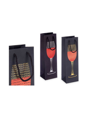 BOLSA VINO SURT 2 COPA LETRAS