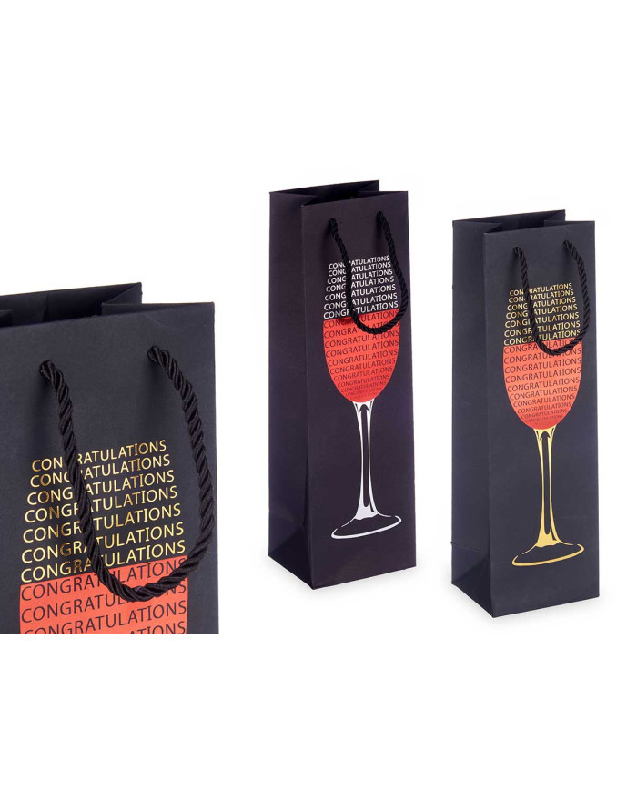 BOLSA VINO SURT 2 COPA LETRAS